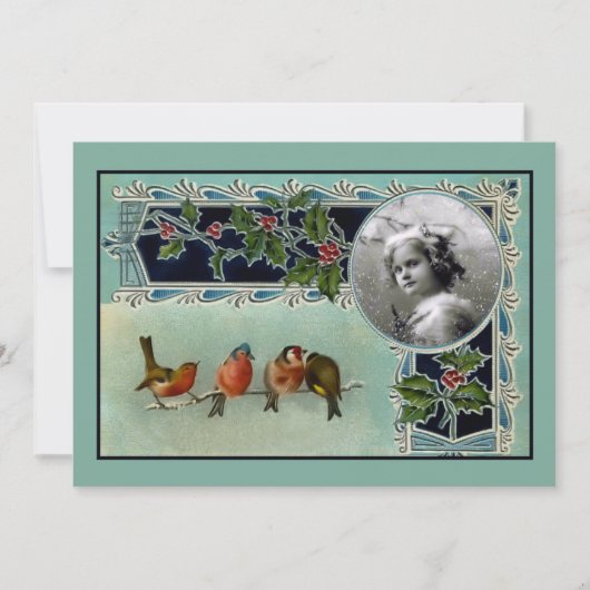 Vintage-kerstkaart voor Sjabloon met kerstmis (Voorkant)