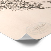 Vintage-kerstkaart | Vrolijk kerstfeest Poster (Hoek)