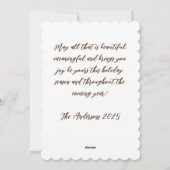 Vintage kerstkaart waterverf illustratie (Achterkant)