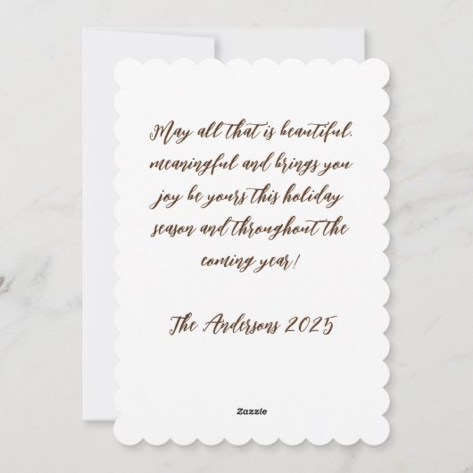 Vintage kerstkaart waterverf illustratie (Achterkant)