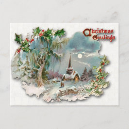 Vintage kerstkaarten aankondigingskaart