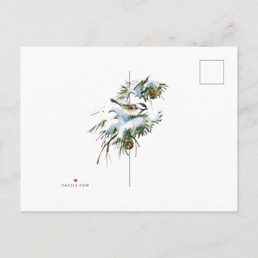 Vintage kerstkaarten aankondigingskaart (Achterkant)