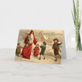 Vintage kerstkaarten feestdagen kaart