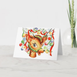 Vintage kerstkaarten feestdagen kaart