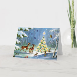 Vintage kerstkaarten feestdagen kaart