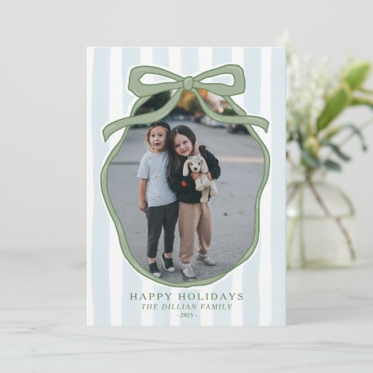 Vintage kerstkaarten gedrukt of digitaal feestdagenkaart (Staand voorkant)