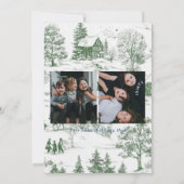 Vintage kerstkaarten gedrukt of digitaal feestdagenkaart (Achterkant)