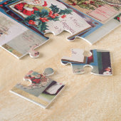 Vintage-kerstkaartenholiday Legpuzzel (Zijkant)