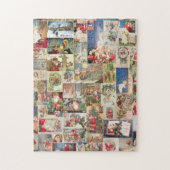 Vintage-kerstkaartenholiday Legpuzzel (Verticaal)