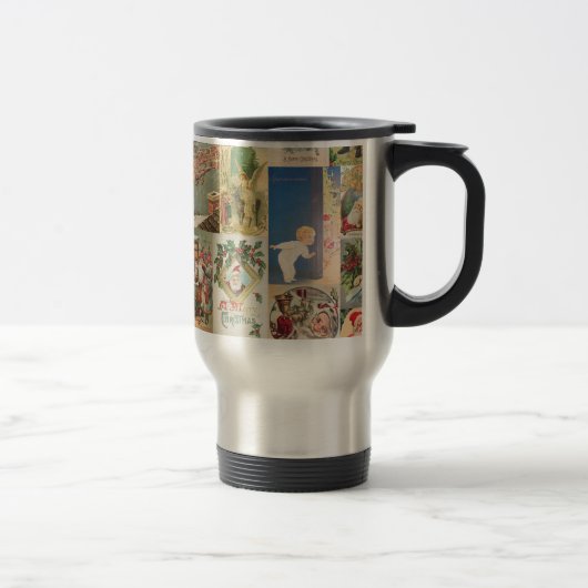 Vintage-kerstkaartenholiday Reisbeker (Rechts)