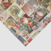 Vintage-kerstkaartenholiday Tissuepapier (Detail)