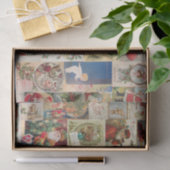 Vintage-kerstkaartenholiday Tissuepapier (Geschenk)