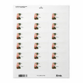 Vintage-kerstkaartenkaartje Label (Full Sheet)