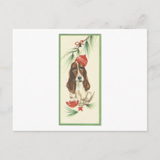 Vintage-kerstkaartje voor kerstcadeau feestdagenkaart