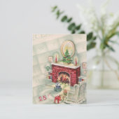 Vintage Kerstkalender Aftellen Feestdagenkaart (Staand voorkant)