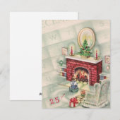 Vintage Kerstkalender Aftellen Feestdagenkaart (Voorkant / Achterkant)