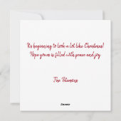 Vintage kerstkardinals foto-lijst feestdagenkaart (Achterkant)