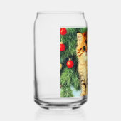 Vintage kerstkat blikvorm glas (Rechts)