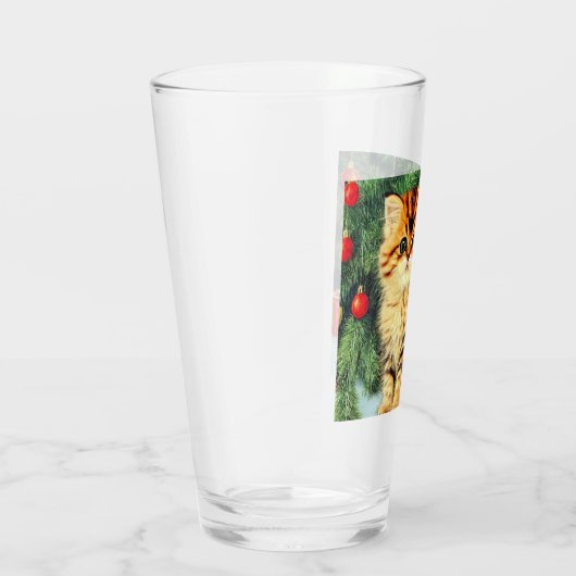 Vintage kerstkat glas (Rechts)