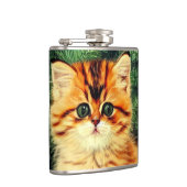 Vintage kerstkat heupfles (Rechts)