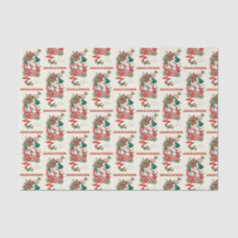 Vintage kerstkat Holiday Tissuepapier