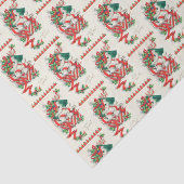 Vintage kerstkat Holiday Tissuepapier (Detail)