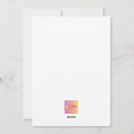 Vintage Kerstkat met Holly Kaart (Achterkant)