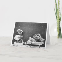 Vintage kerstkat met schuin