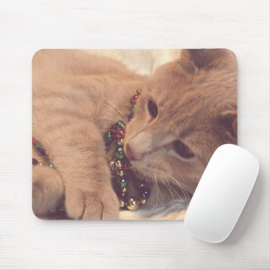 Vintage-kerstKat Muismat (Met muis)