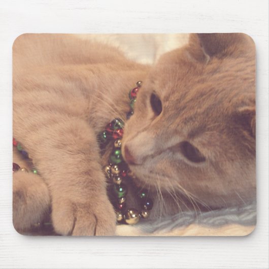 Vintage-kerstKat Muismat (Voorkant)