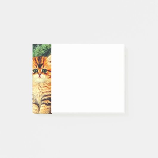 Vintage kerstkat post-it® notes (Voorkant)