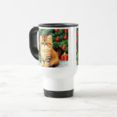 Vintage kerstkat reisbeker (Voorkant links)