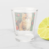 Vintage kerstkat shot glas (Achterkant)