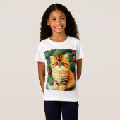 Vintage kerstkat t-shirt (Voorkant volledig)