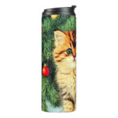 Vintage kerstkat thermosbeker (Gedraaid links)