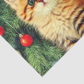 Vintage kerstkat tissuepapier (Detail)