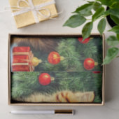 Vintage kerstkat tissuepapier (Geschenk)