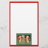 Vintage kerstkatten briefpapier (Voorkant)