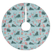 Vintage kerstkatten kerstboom rok (Voorkant)