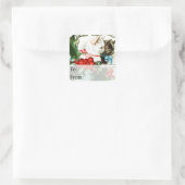 Vintage kerstKatten Label (Tas)