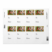 Vintage kerstKatten Label (Full Sheet)