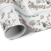 Vintage kerstkatten Verpakkingspapier Cadeaupapier (Rol Hoek)