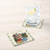 Vintage Kerstkerkerkerkerst Kartonnen Onderzetters (Insitu)