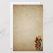 Vintage-kerstkerstbejaarde wereldkerstbedekking briefpapier (Voorkant / Achterkant)