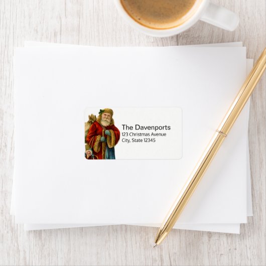 Vintage-kerstkerstbejaarde wereldkerstbedekking etiket (Insitu)