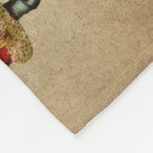 Vintage-kerstkerstbejaarde wereldkerstbedekking fleece deken (Hoek)