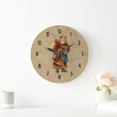 Vintage-kerstkerstbejaarde wereldkerstbedekking grote klok (Huis)