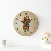 Vintage-kerstkerstbejaarde wereldkerstbedekking grote klok (Huis)