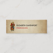 Vintage-kerstkerstbejaarde wereldkerstbedekking mini visitekaartje (Voorkant)