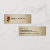 Vintage-kerstkerstbejaarde wereldkerstbedekking mini visitekaartje (Voorkant / Achterkant)